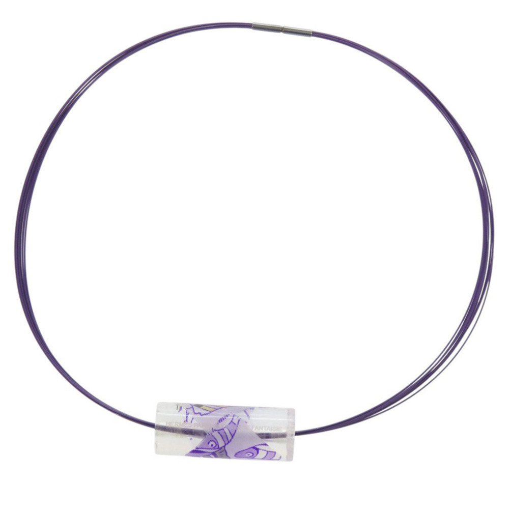 Excellent condition Hermes Lisine purple choker with fish design 0014HERMES - Picture 2 of 7